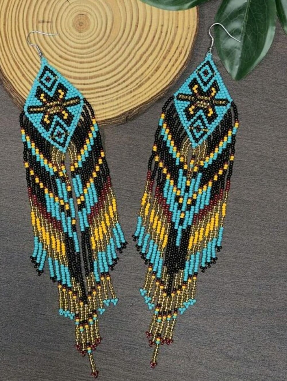 Turquoise Beaded Earrings